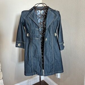 Dressbarn womens jacket/coat denim/chambray